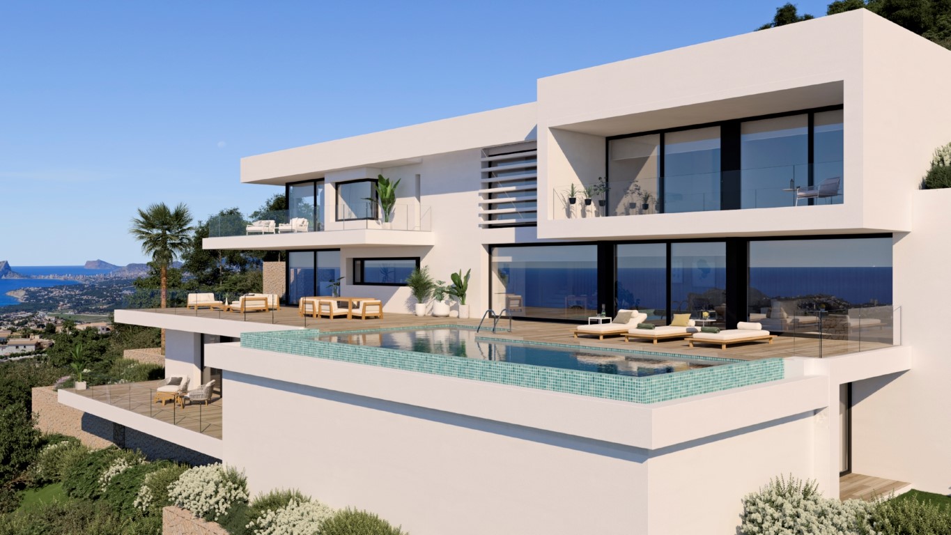 This impressive villa is located in a new urbanisation in Cumbre del Sol, close to
