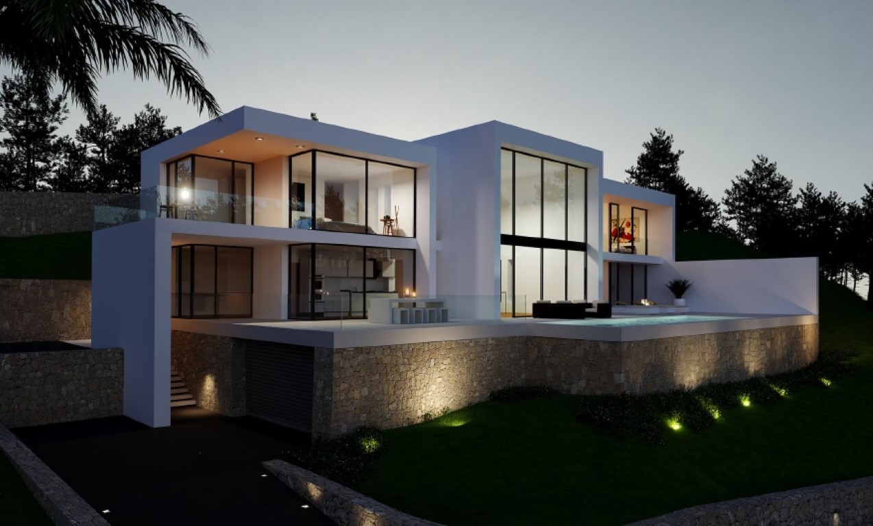 This very spacious  modernvilla is spread over 3 floors. In the general living area