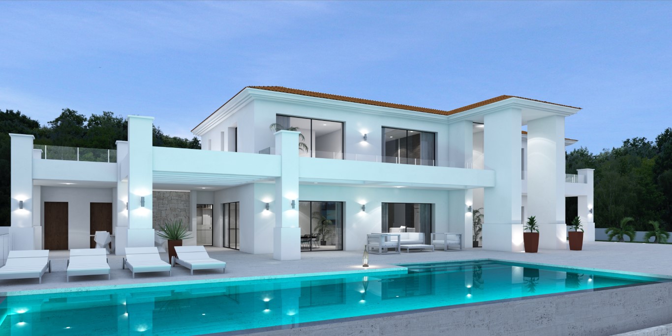 This beautiful modern villa is currently under construction and offers breathtaking