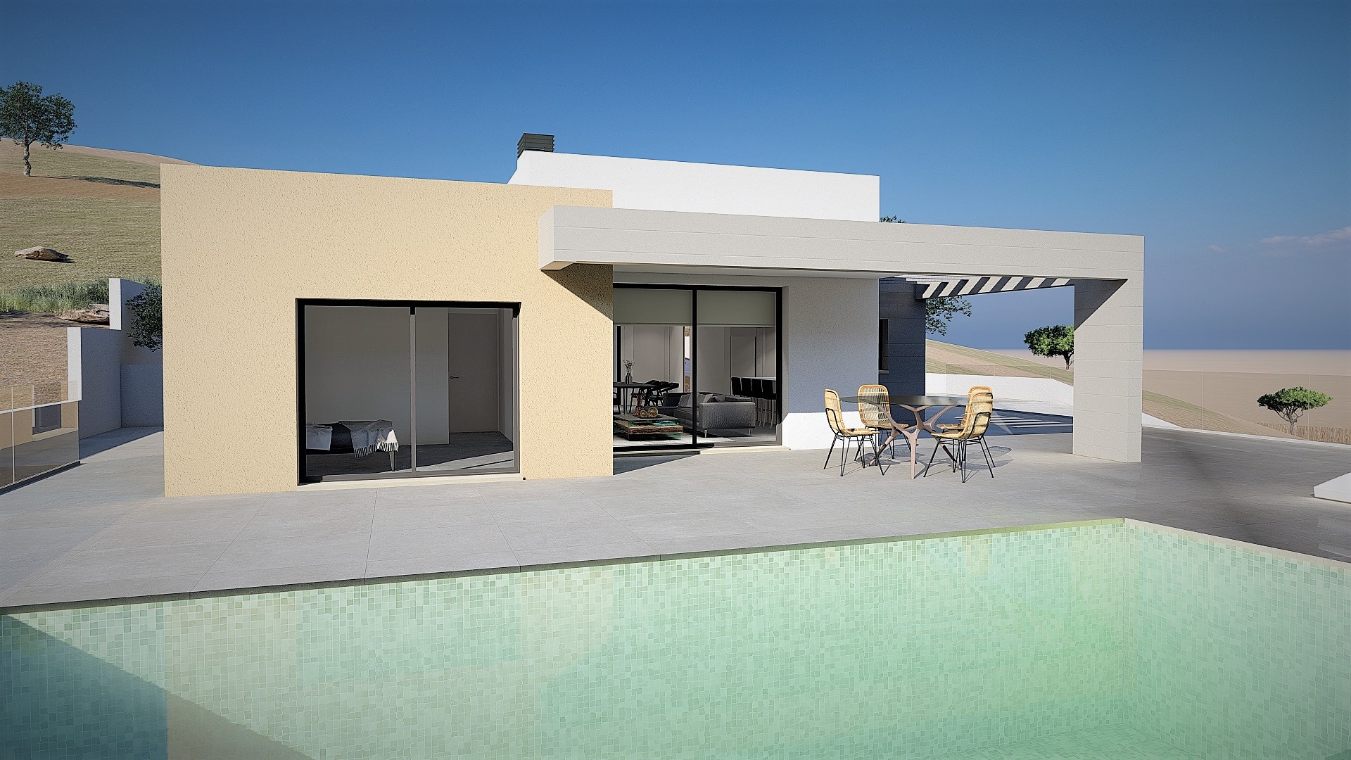 3581BELL Moderna villa en construcción en venta en Benitachell