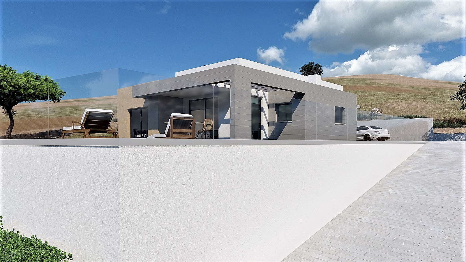 3581BELL Moderna villa en construcción en venta en Benitachell