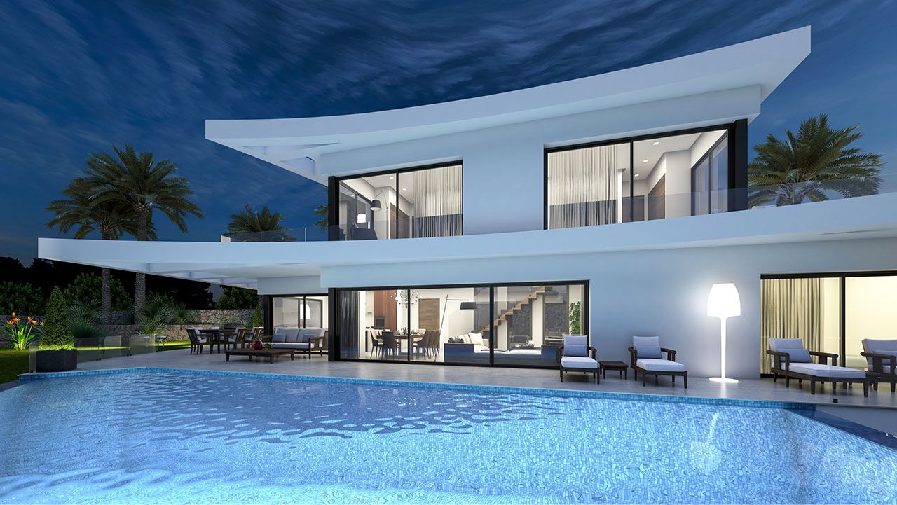 3511PEG Moderno chalet de nueva construcción con vistas al mar en venta en Pego