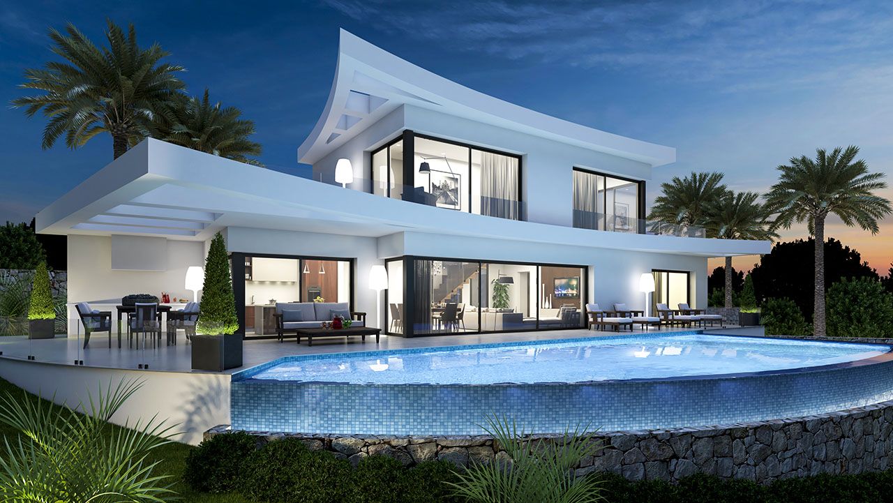 3511PEG Moderno chalet de nueva construcción con vistas al mar en venta en Pego