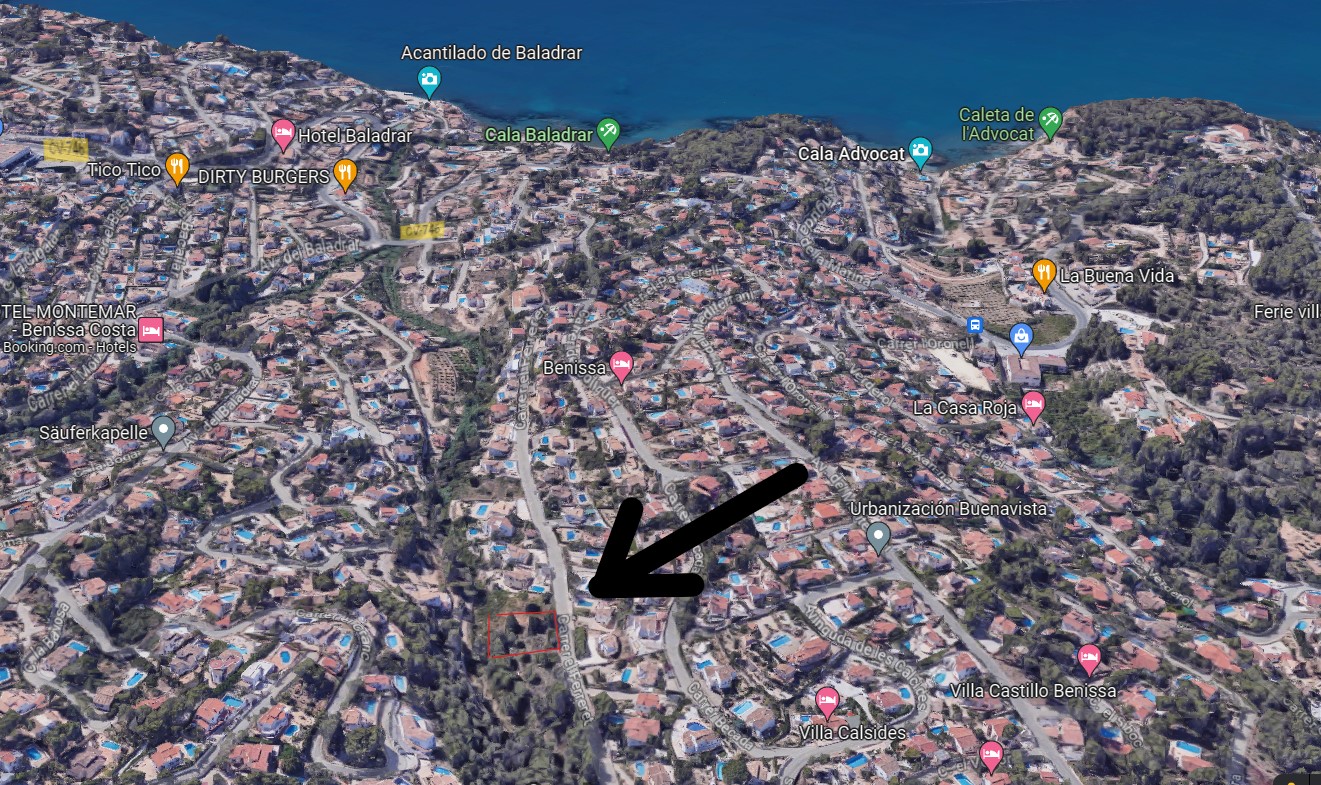 4295BEN - 4295BEN Terrain à vendre à 800 m de la plage de Benissa