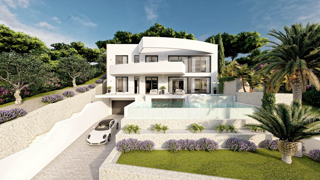 Prachtige nieuwbouw villa te koop op 500m van de Golfbaan Don Cayo, mooi gelegen