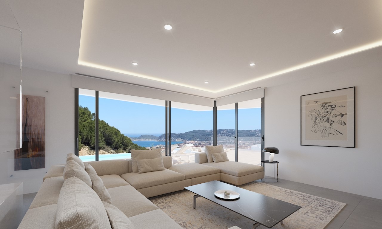 3382JAVAV Villa neuve avec vue sur la mer à vendre à Javea