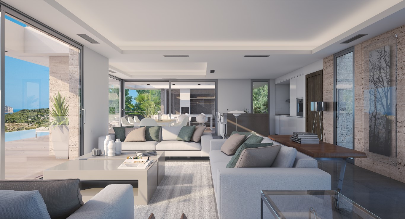 3382JAVAV Villa neuve avec vue sur la mer à vendre à Javea