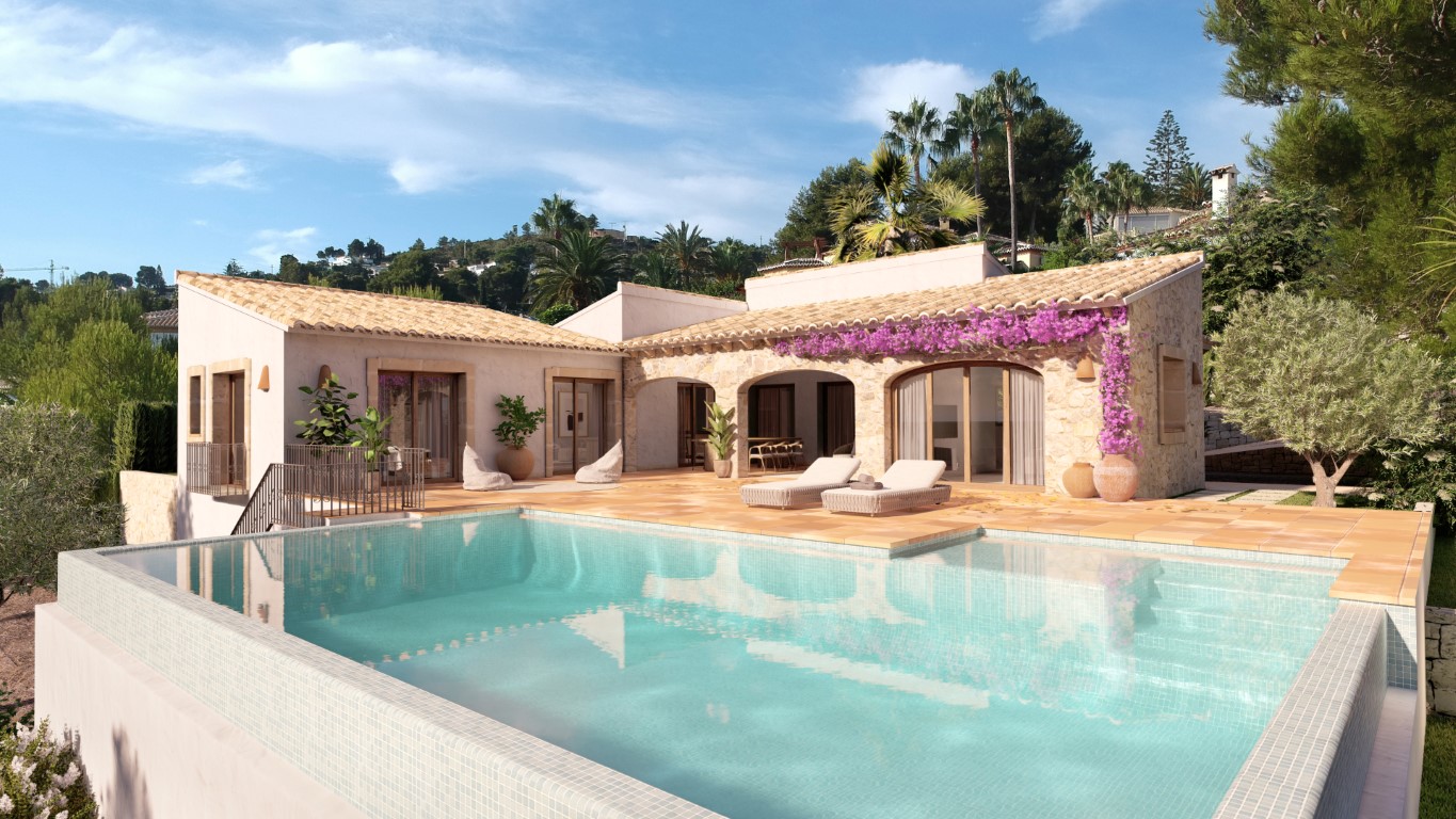 3581BELL Moderna villa en construcción en venta en Benitachell