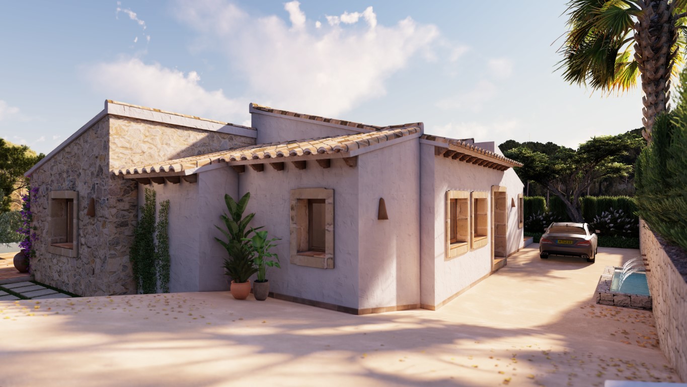 3581BELL Moderna villa en construcción en venta en Benitachell