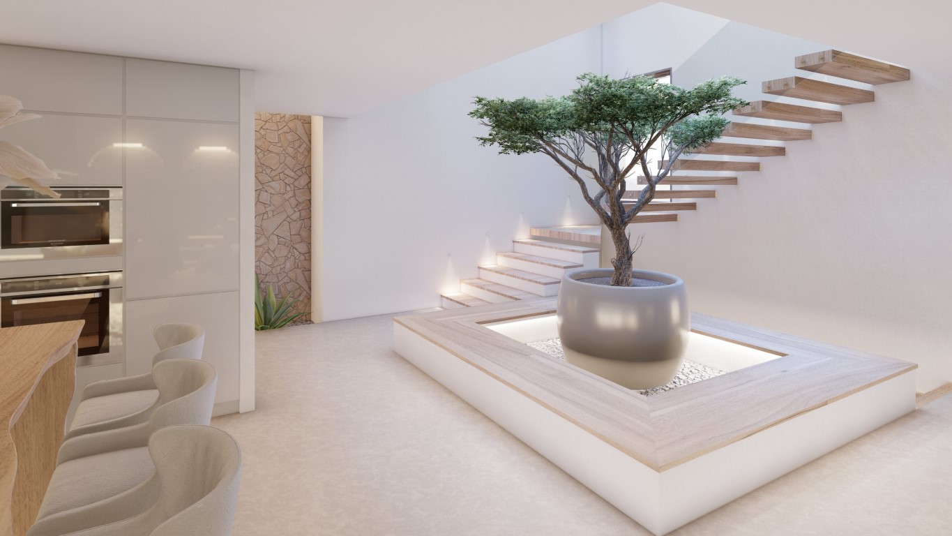 6358MOR - 6358MOR Preciosa villa de estilo ibicenco con vistas al mar en construcción en venta en Moraira