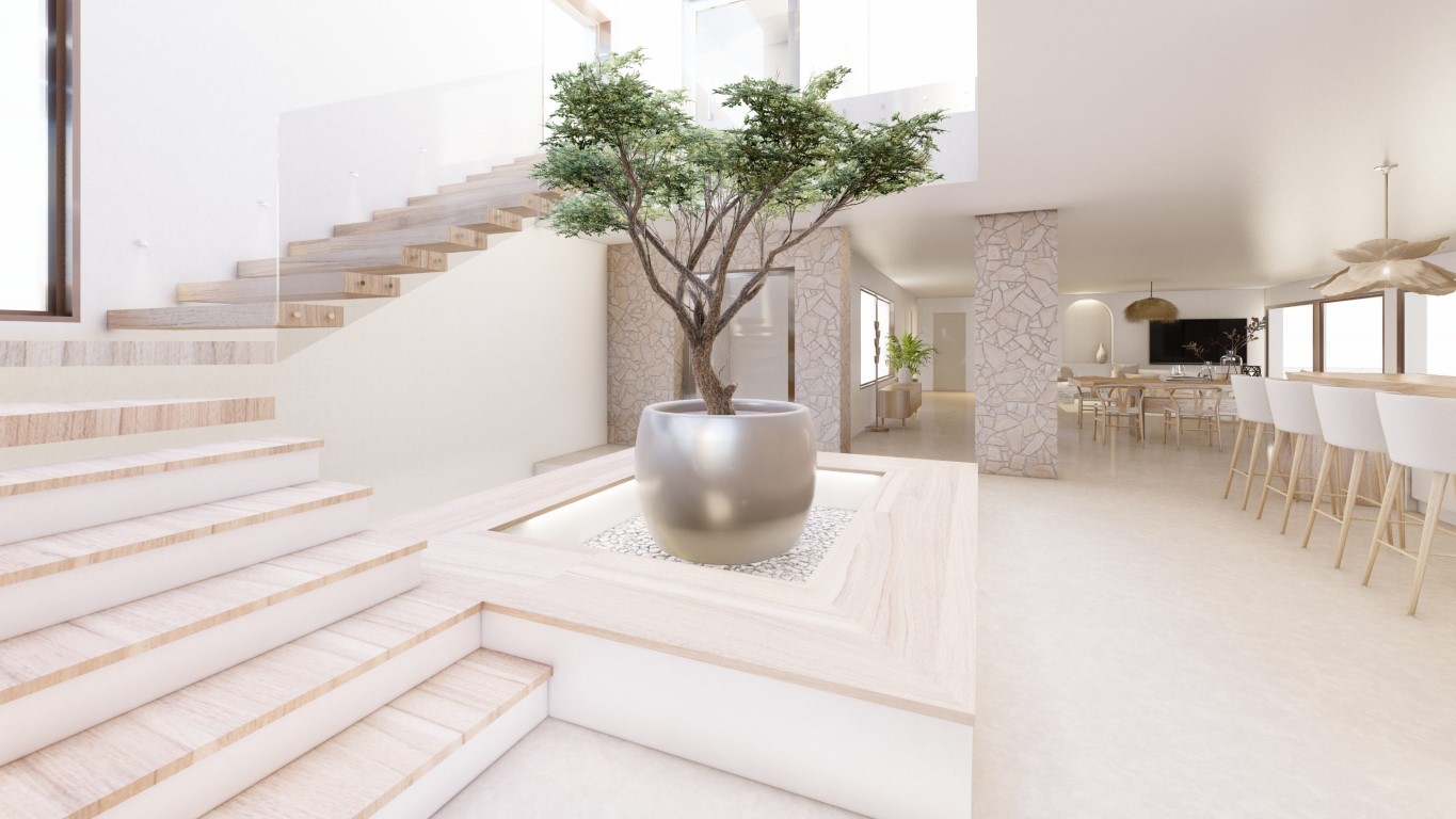 6358MOR - 6358MOR Preciosa villa de estilo ibicenco con vistas al mar en construcción en venta en Moraira