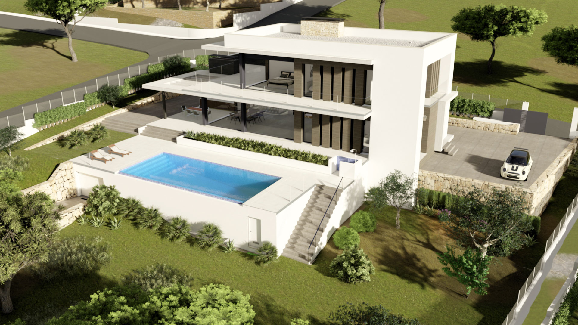 4480JAV Fantástica villa de obra nueva en construcción en venta en Jávea