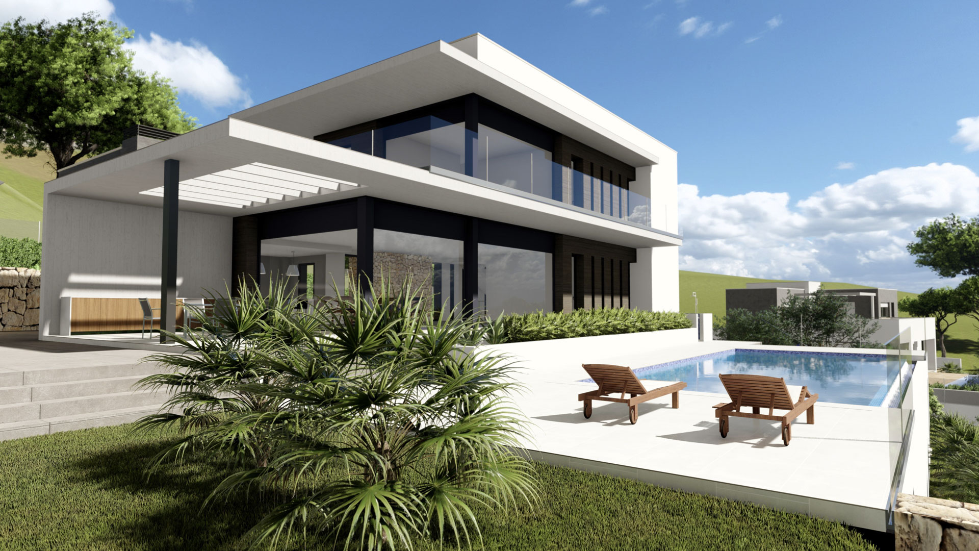 4480JAV Fantástica villa de obra nueva en construcción en venta en Jávea
