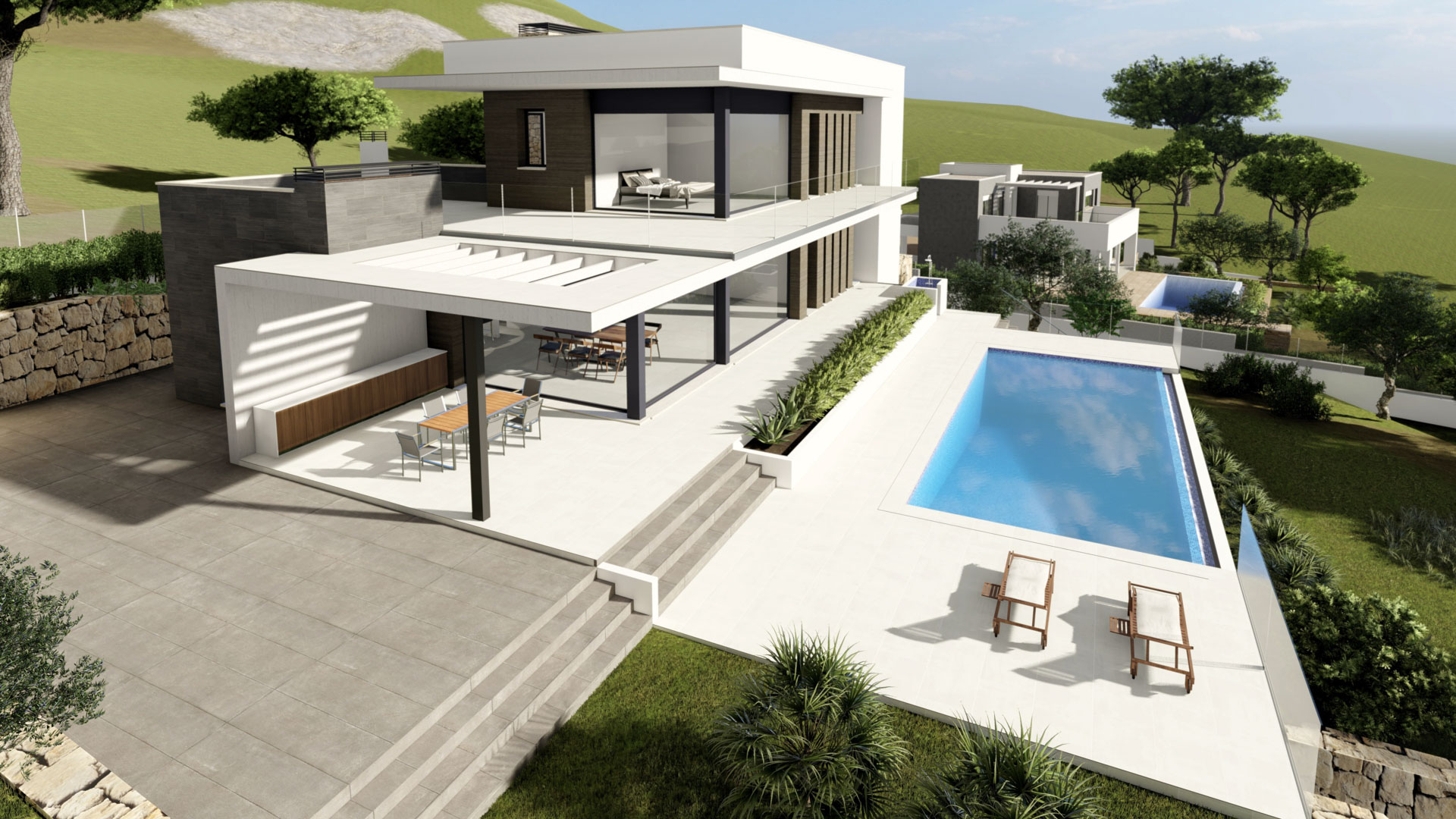 4480JAV Fantástica villa de obra nueva en construcción en venta en Jávea