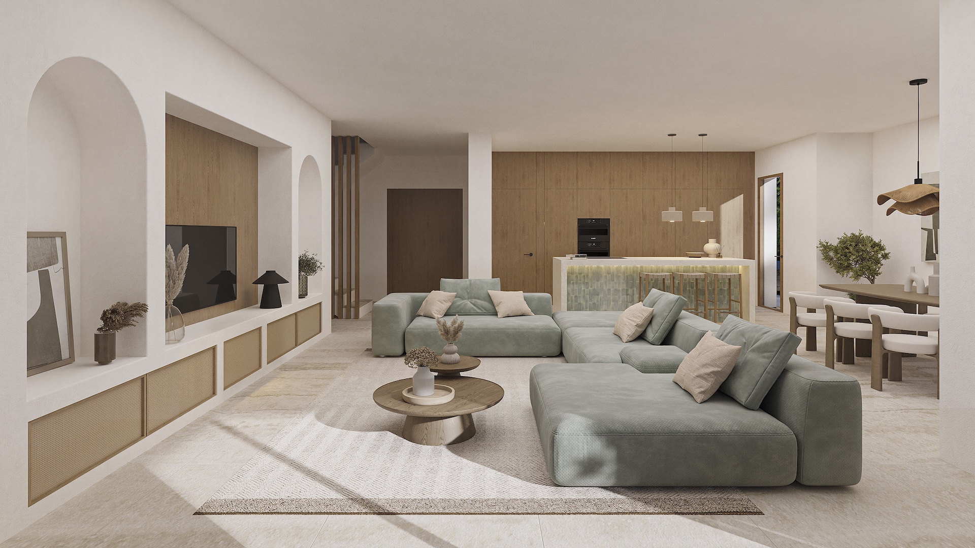 4554BEN Villa de style Ibiza avec vue sur la mer à vendre à La Fustera, Benissa