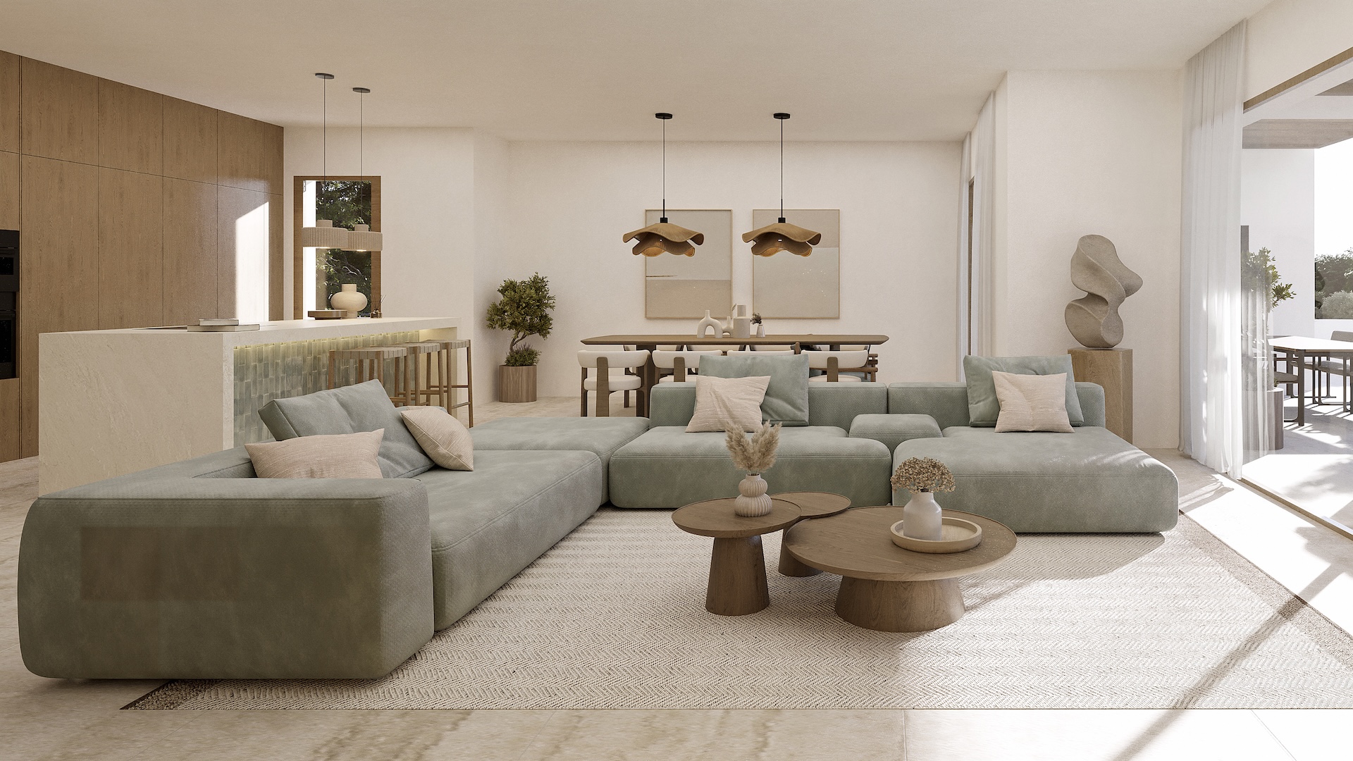 4554BEN Villa de style Ibiza avec vue sur la mer à vendre à La Fustera, Benissa