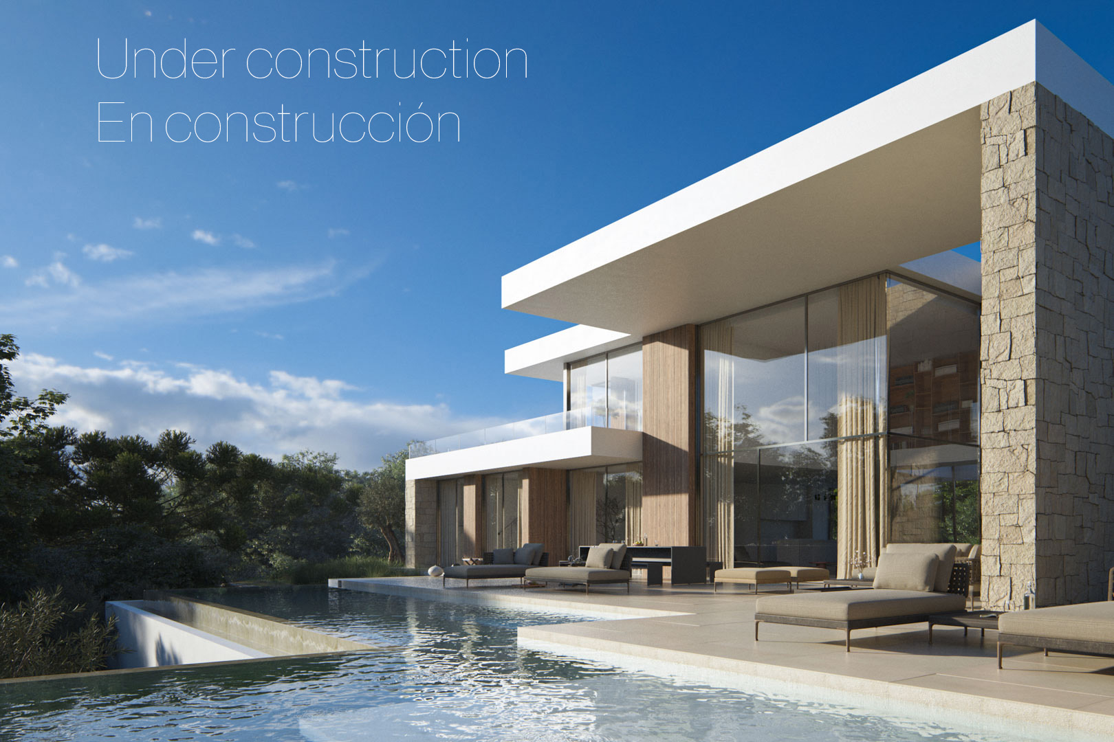 8300 - 8300MOR Villa moderna en construcción con vistas panorámicas al mar a al venta en Moraira.
