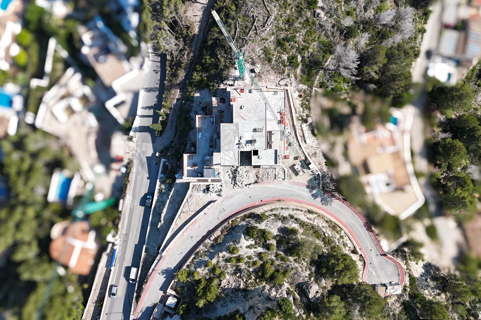 8300MOR Villa moderna en construcción con vistas panorámicas al mar a al venta en Moraira.