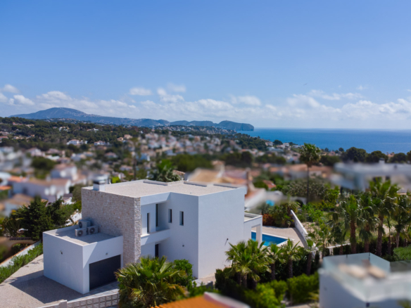 4644BEN New-build villa with sea view on a flat plot of 1715 m2 for sale in La Fustera, Benissa