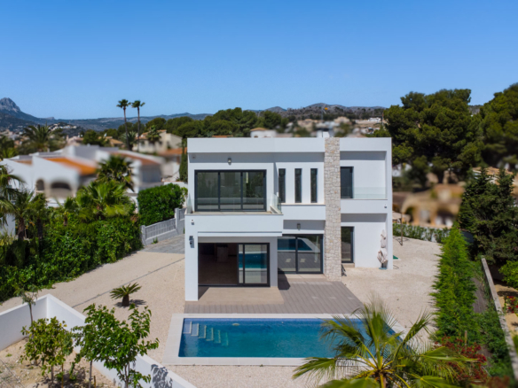 4644BEN New-build villa with sea view on a flat plot of 1715 m2 for sale in La Fustera, Benissa