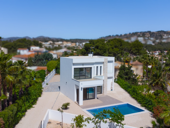 4644BEN New-build villa with sea view on a flat plot of 1715 m2 for sale in La Fustera, Benissa
