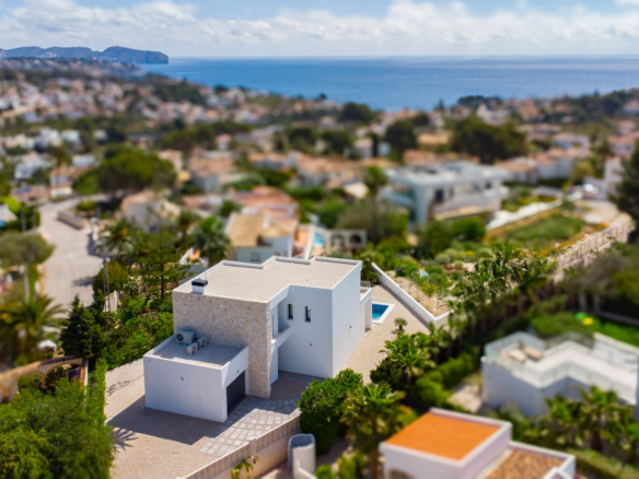 4644BEN New-build villa with sea view on a flat plot of 1715 m2 for sale in La Fustera, Benissa