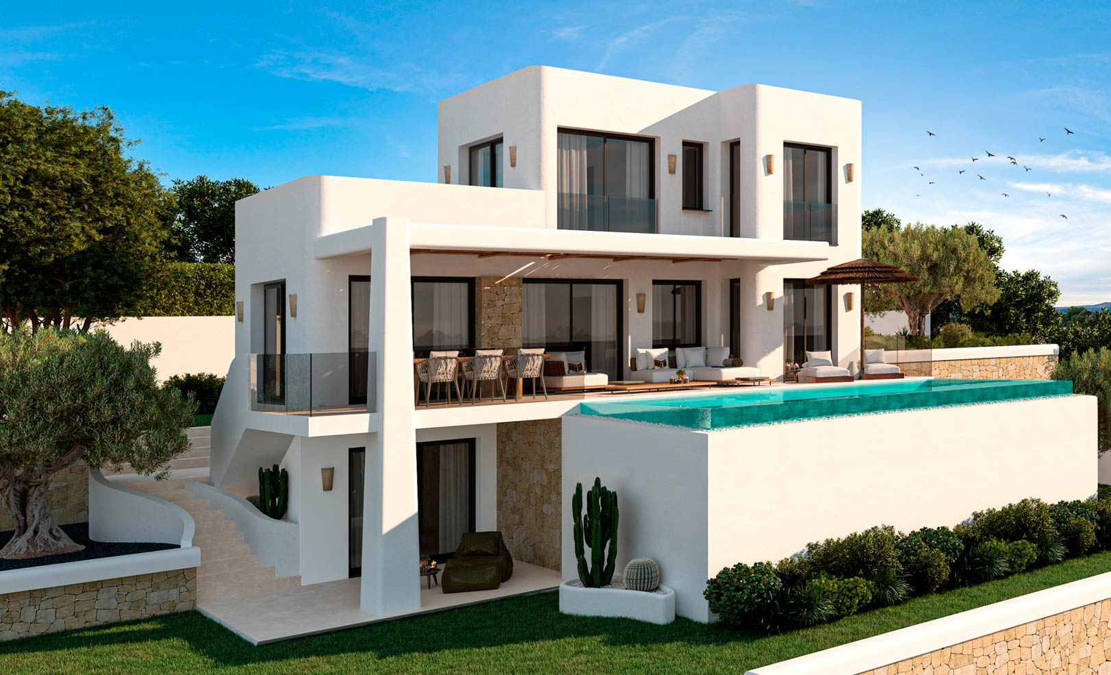 OFF7113PED Modern New Build Villa with Panoramic Views for Sale in Monte Solana, Pedreguer