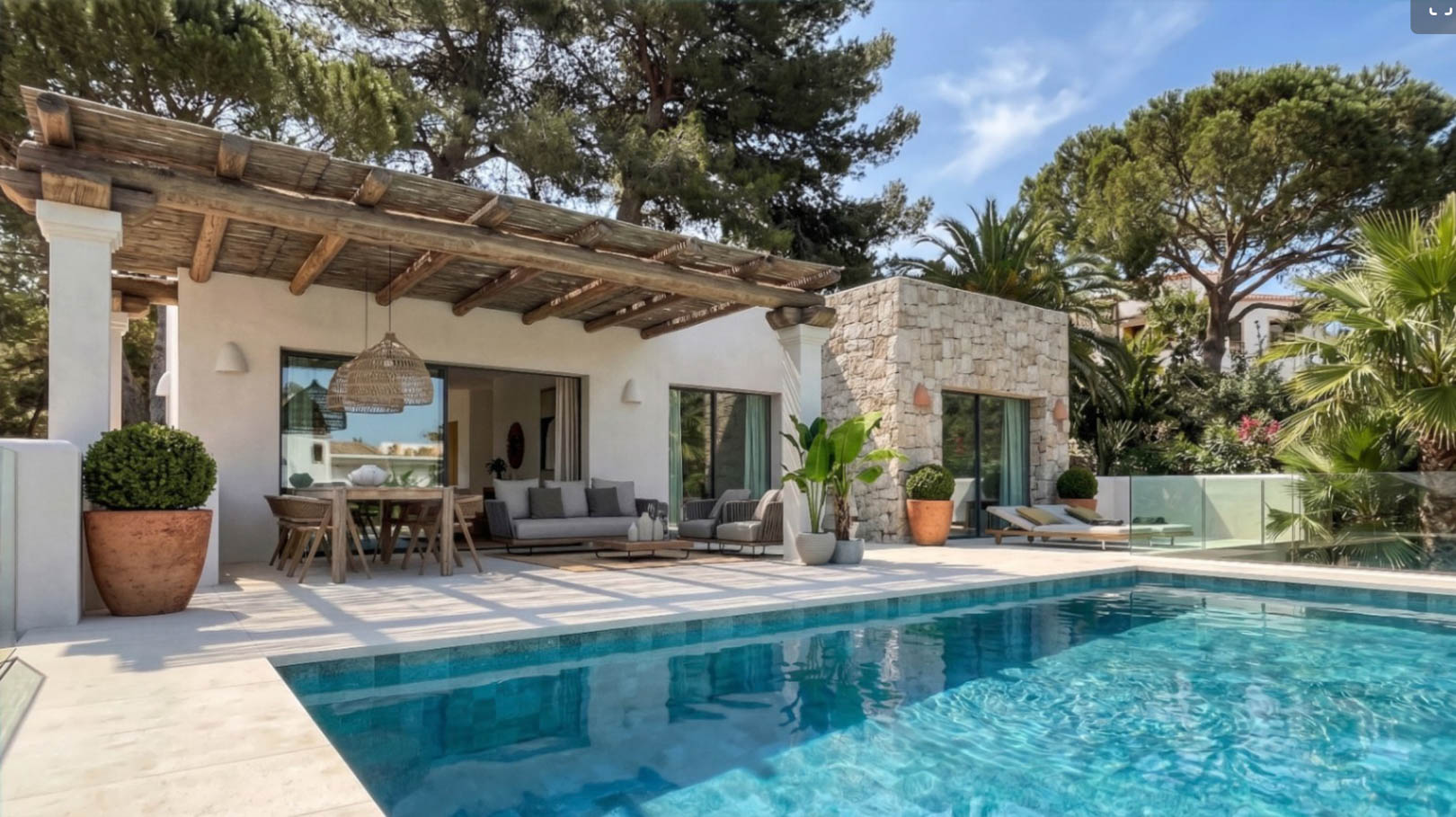 OFF7118PED Ibiza-Style New Build Villa with Panoramic Views in Pedreguer