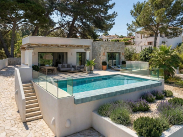 OFF7118PED Ibiza-Style New Build Villa with Panoramic Views in Pedreguer