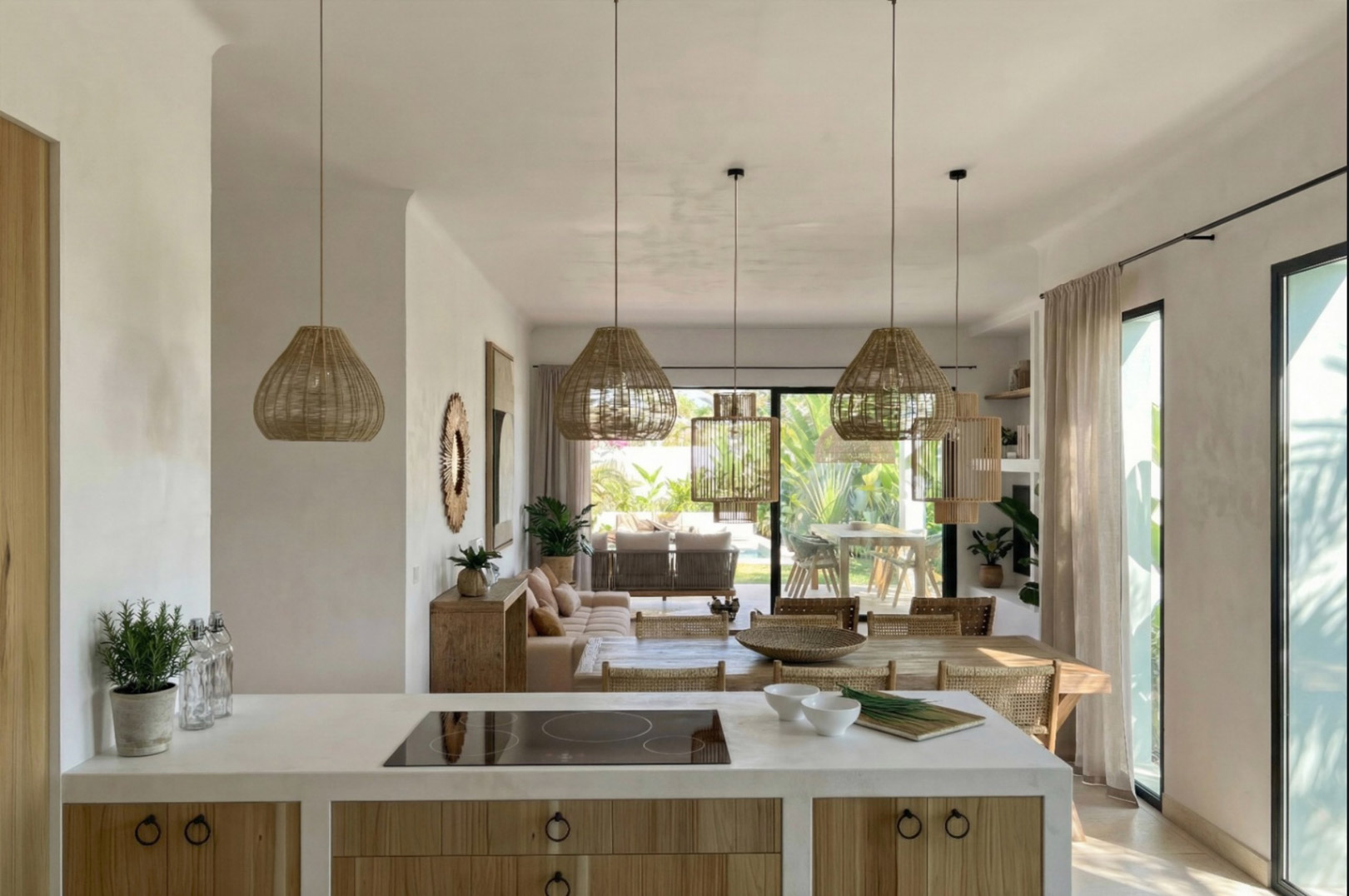 OFF7118PED Ibiza-Style New Build Villa with Panoramic Views in Pedreguer