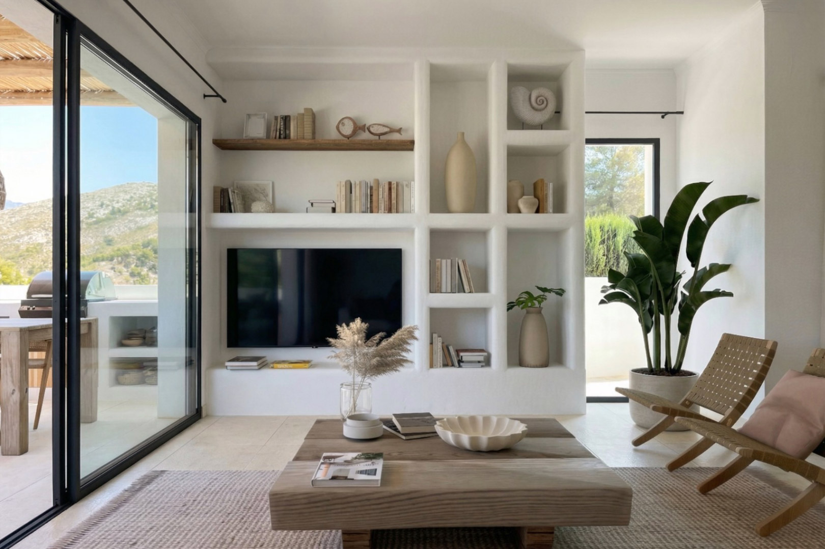 OFF7118PED Ibiza-Style New Build Villa with Panoramic Views in Pedreguer