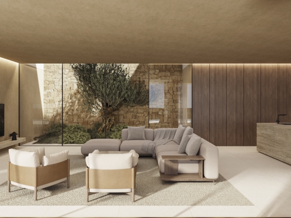 4652BEN Projet de villa de luxe avec vue panoramique sur la mer, à vendre à Benissa.
