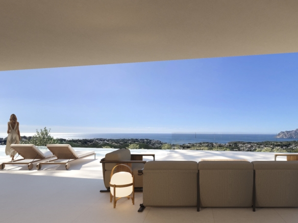 4652BEN Projet de villa de luxe avec vue panoramique sur la mer, à vendre à Benissa.