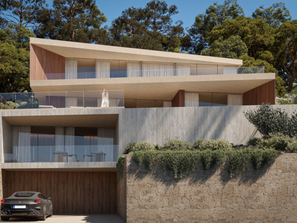 4652BEN Projet de villa de luxe avec vue panoramique sur la mer, à vendre à Benissa.