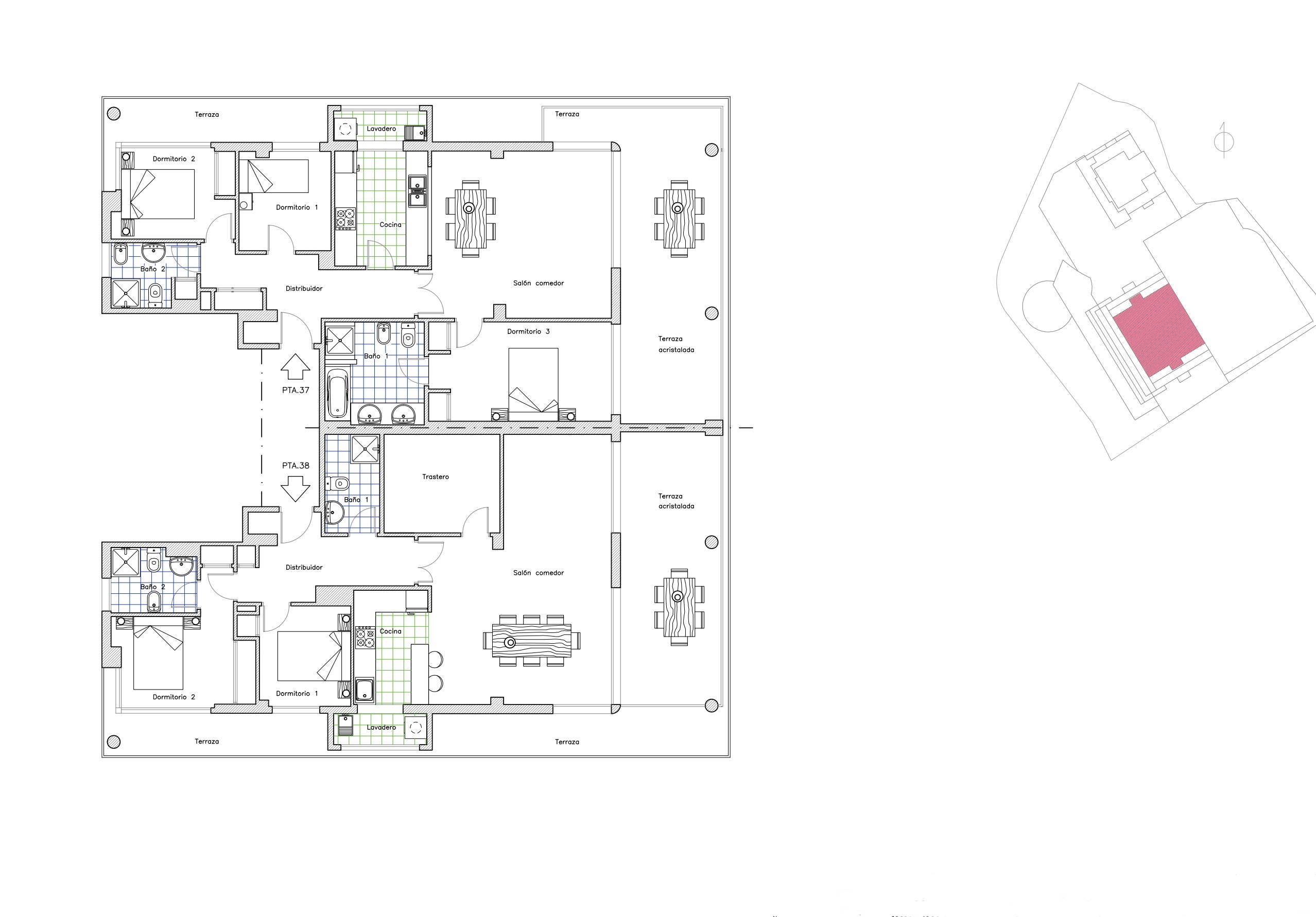 C4XY4657CAL - C4XY45657CAL Two adjacent first-line penthouses with panoramic sea views and the possibility of unification for sale in Calpe