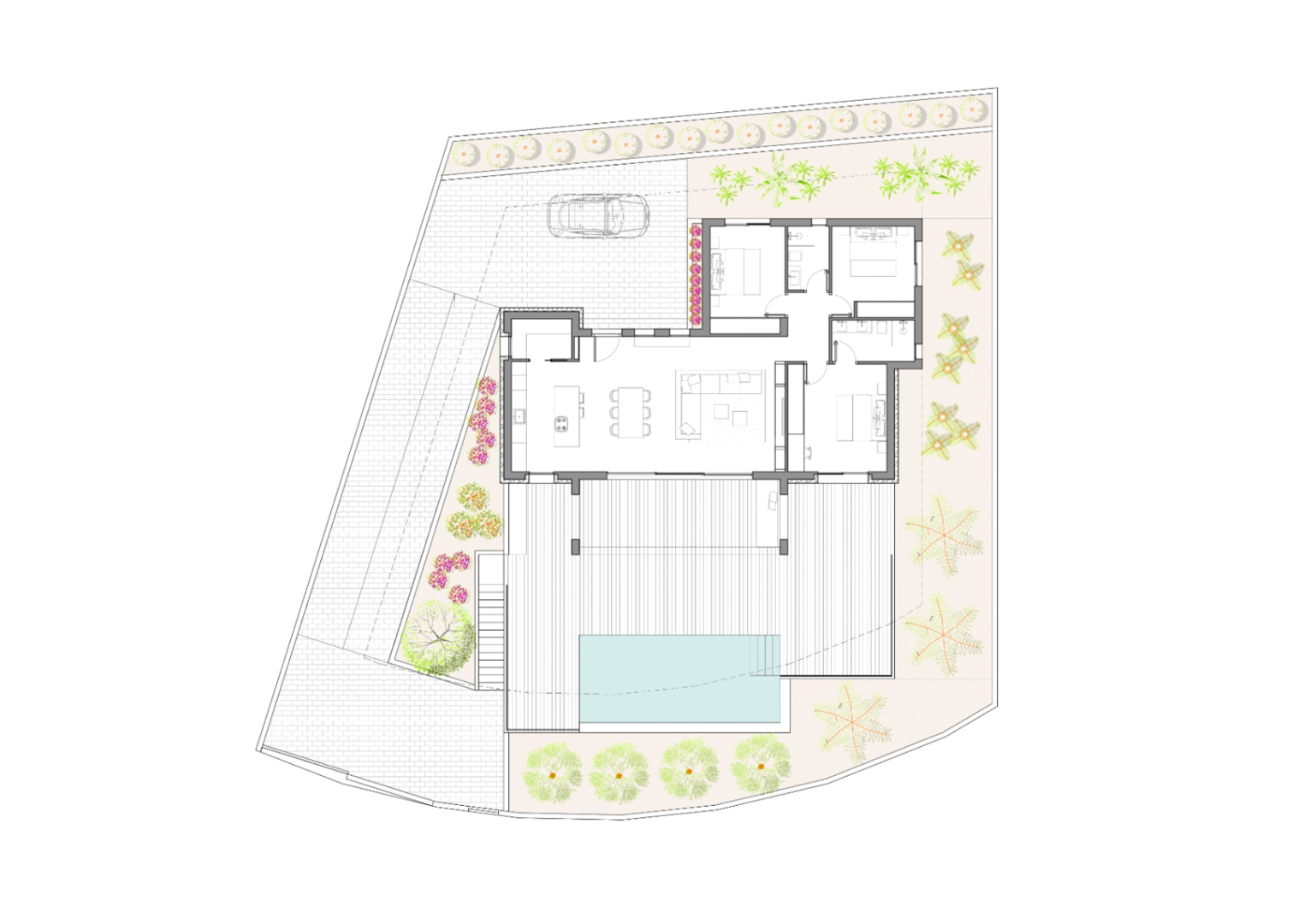OFF7120PED Nieuwbouwwilla in Ibiza-stijl met panoramisch uitzicht op de bergen, te koop in Pedreguer